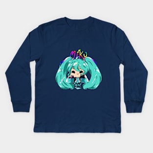 Smol Miku Kids Long Sleeve T-Shirt